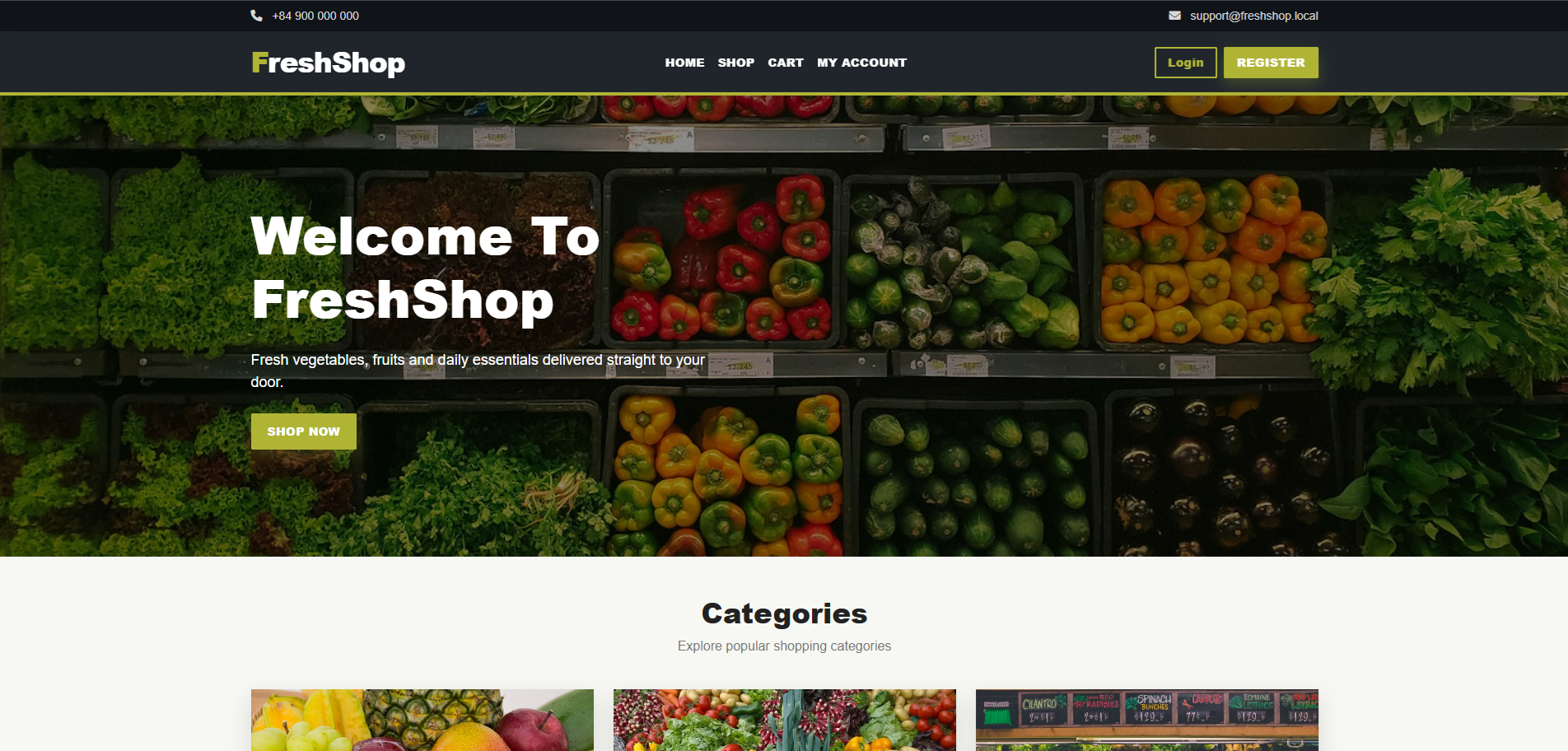 FreshShop Lab Interface