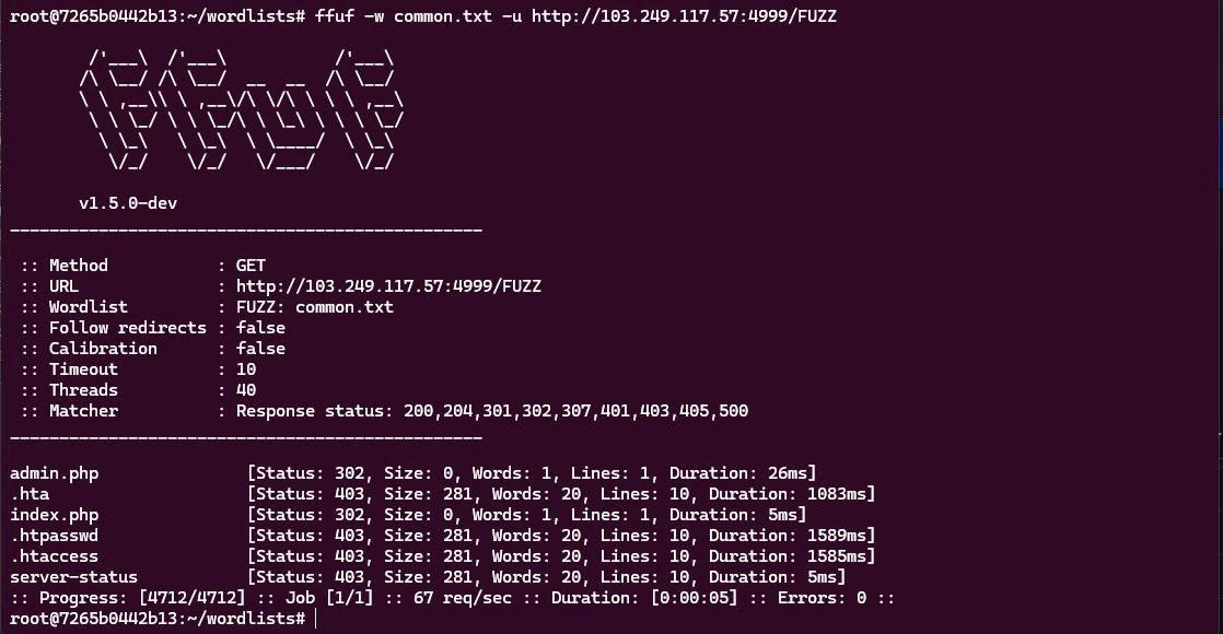 Ffuf admin.php